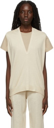Frenckenberger Off-White Deep V-Neck Vest