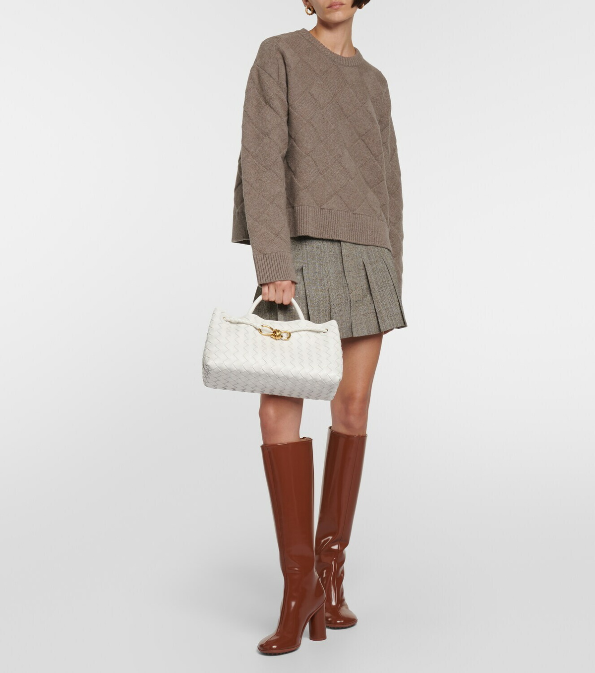 ブーツその他 BOTTEGA VENETA ATOMIC BRUSHED LEATHER BOOTS Bottega Veneta Atomic leather knee-high boots Bottega Veneta