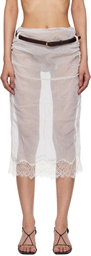 Coperni White Belt Midi Skirt