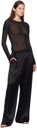 WARDROBE.NYC Black Satin Pajama Trousers