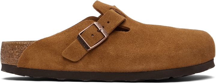 Photo: Birkenstock Tan Regular Boston Soft Footbed Slip-on Loafers