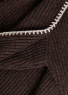 Rag & Bone Ingrid Ribbed Wool Jumper Brown