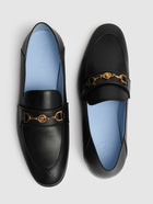 VERSACE Leather Logo Loafers