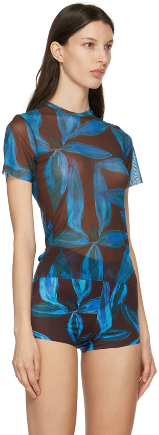 Louisa Ballou Brown & Blue Beach Tee