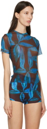 Louisa Ballou Brown & Blue Beach Tee