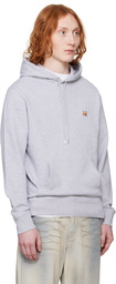 Maison Kitsuné Gray Fox Head Patch Regular Hoodie