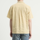 Foret Men's Peer Jacquard Stripe Vacation Shirt in Vintage Yellow