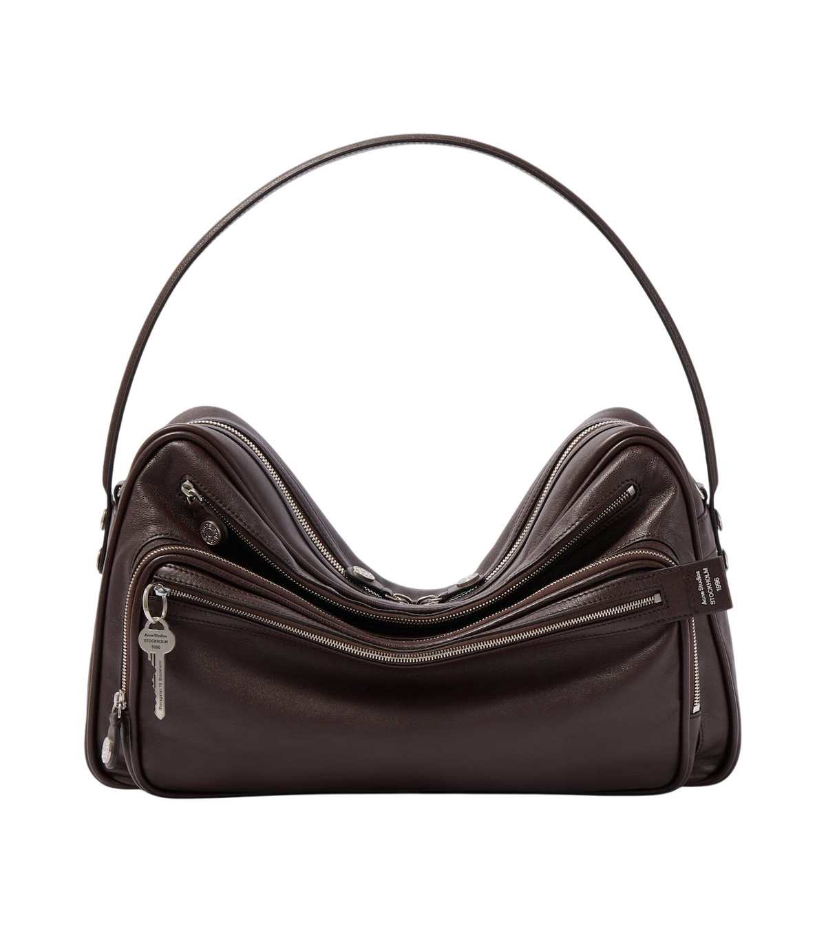 Acne Studios Men's Andemer Wax Cross Body Bag in Grey/Black