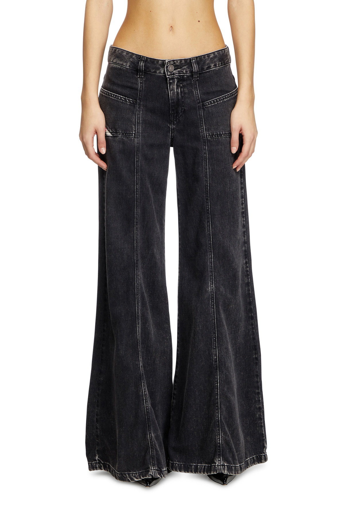 Diesel Flare Jeans - D-Akii - Jeans Womens in Black Diesel
