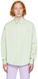 AMI Paris Green Organic Cotton Shirt