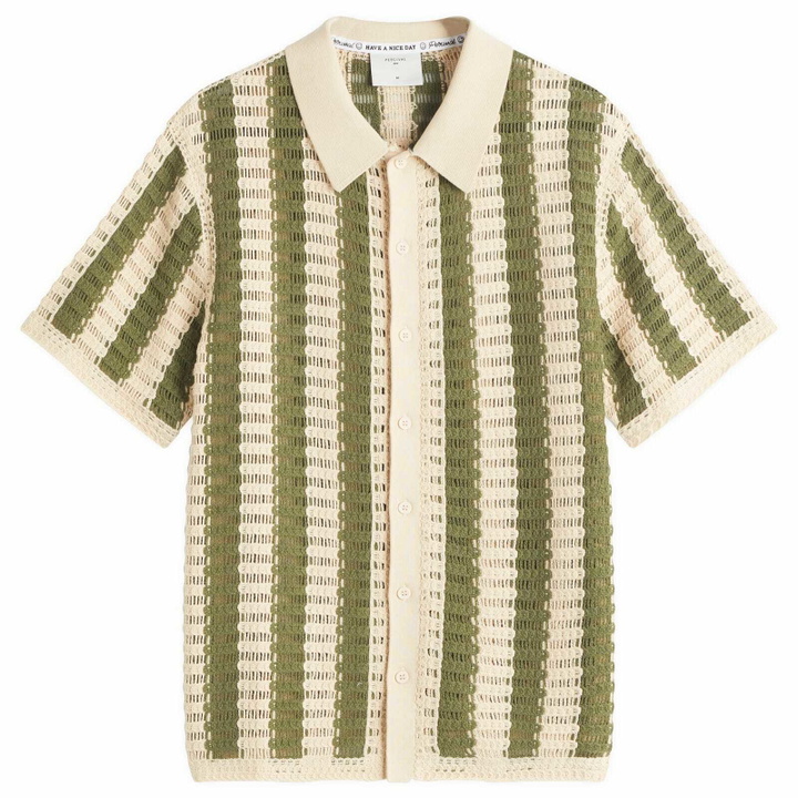 Photo: Percival Men's Barletta Knitted Shirt in Olive