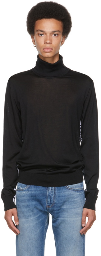 Photo: Versace Black Greca Turtleneck