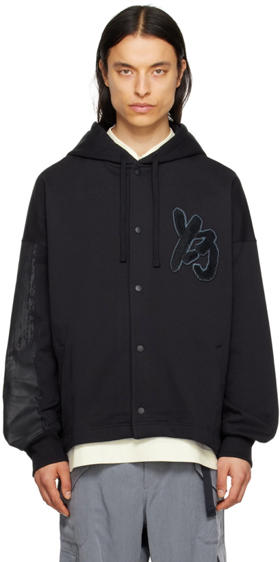 Photo: Y-3 Black Graphic Patch Hoodie