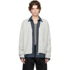 JW Anderson Gray V-Neck Zip-Up Cardigan