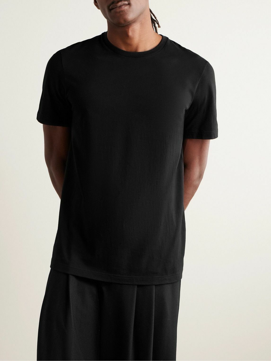 The Row - Luke Cotton-Jersey T-Shirt - Black The Row