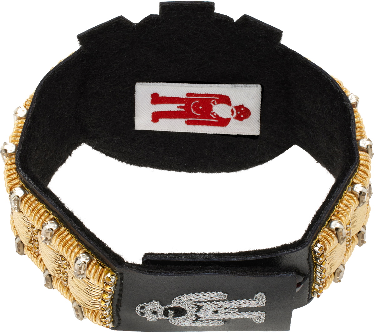 Walter Van Beirendonck Black & Gold 'Peace' Bracelet
