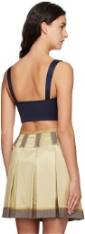 Moschino Navy Inside Out Tank Top