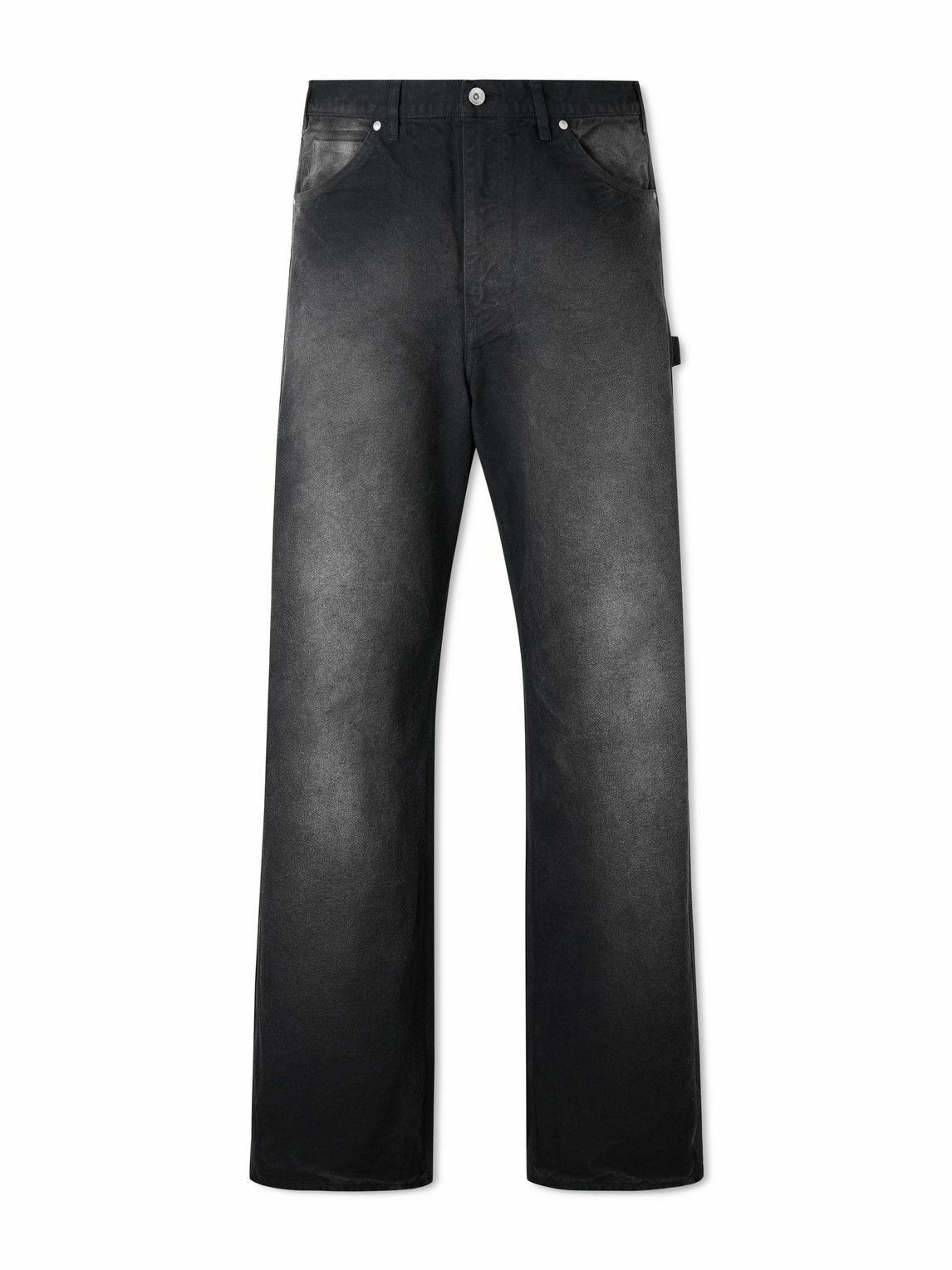 Auralee - Straight-Leg Cotton Trousers - Black