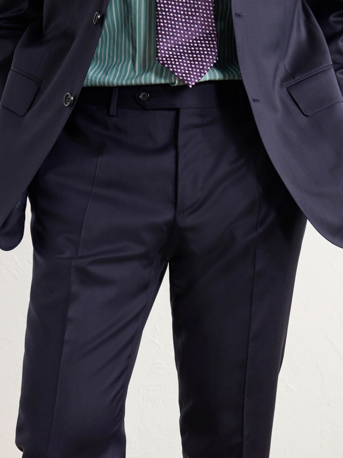 Canali - Slim-Fit Tapered Wool-Twill Suit Trousers - Blue