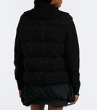 Moncler Down-paneled wool and cashmere cardigan