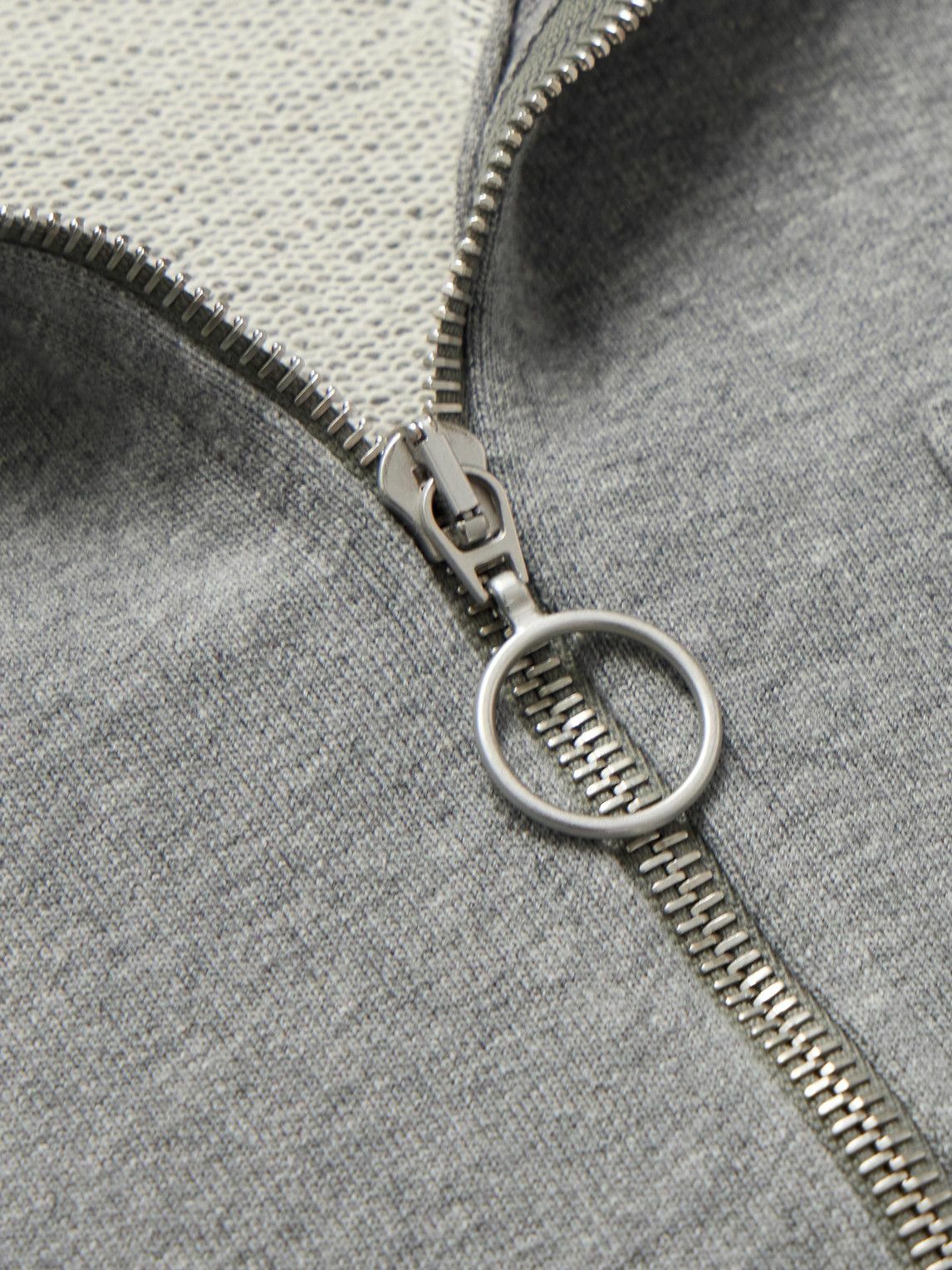 Drake's - Cotton-Jersey Half-Zip Sweatshirt - Gray