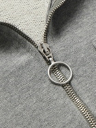 Drake's - Cotton-Jersey Half-Zip Sweatshirt - Gray