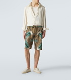 Dolce&Gabbana Printed silk twill shorts