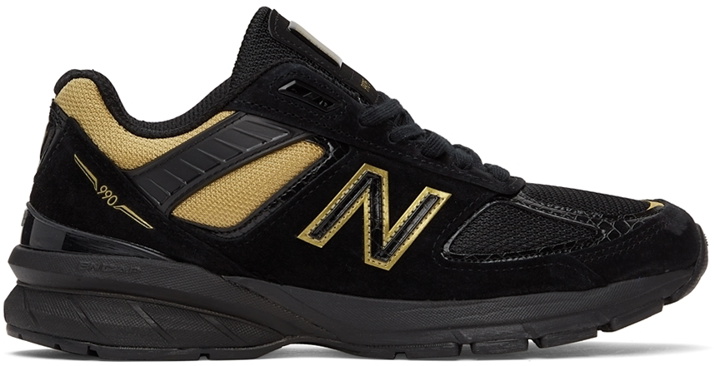 Photo: New Balance Black & Gold Made in US 990BH5 Sneakers