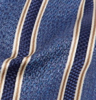 Canali - 8cm Striped Textured-Silk Tie - Men - Blue