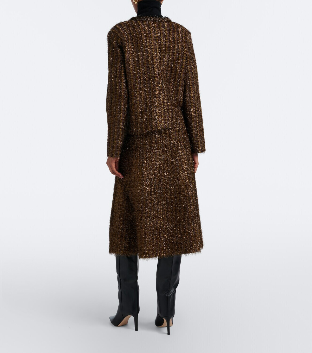 Veronica Beard Esmeray knitted midi skirt