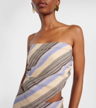Faithfull Antibes striped cotton and linen top