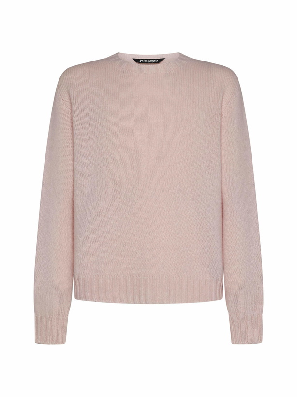 Photo: Palm Angels Logo Intarsia Crewneck Sweater