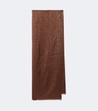 Brunello Cucinelli Lurex® cashmere and silk-blend scarf