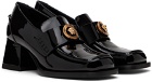 Versace Black Alia Patent Loafer Heels