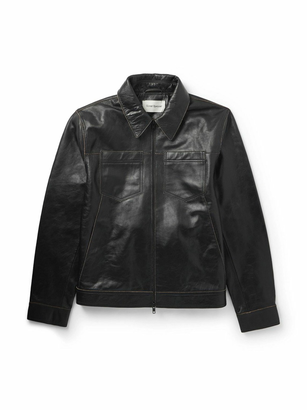 Photo: Oliver Spencer - Norton Leather Jacket - Black