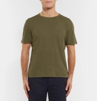Officine Generale - Garment-Dyed Cotton-Jersey T-Shirt - Men - Green