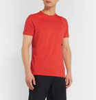 Under Armour - UA Rush Mesh-Panelled Cellient Stretch Tech-Jersey T-Shirt - Red