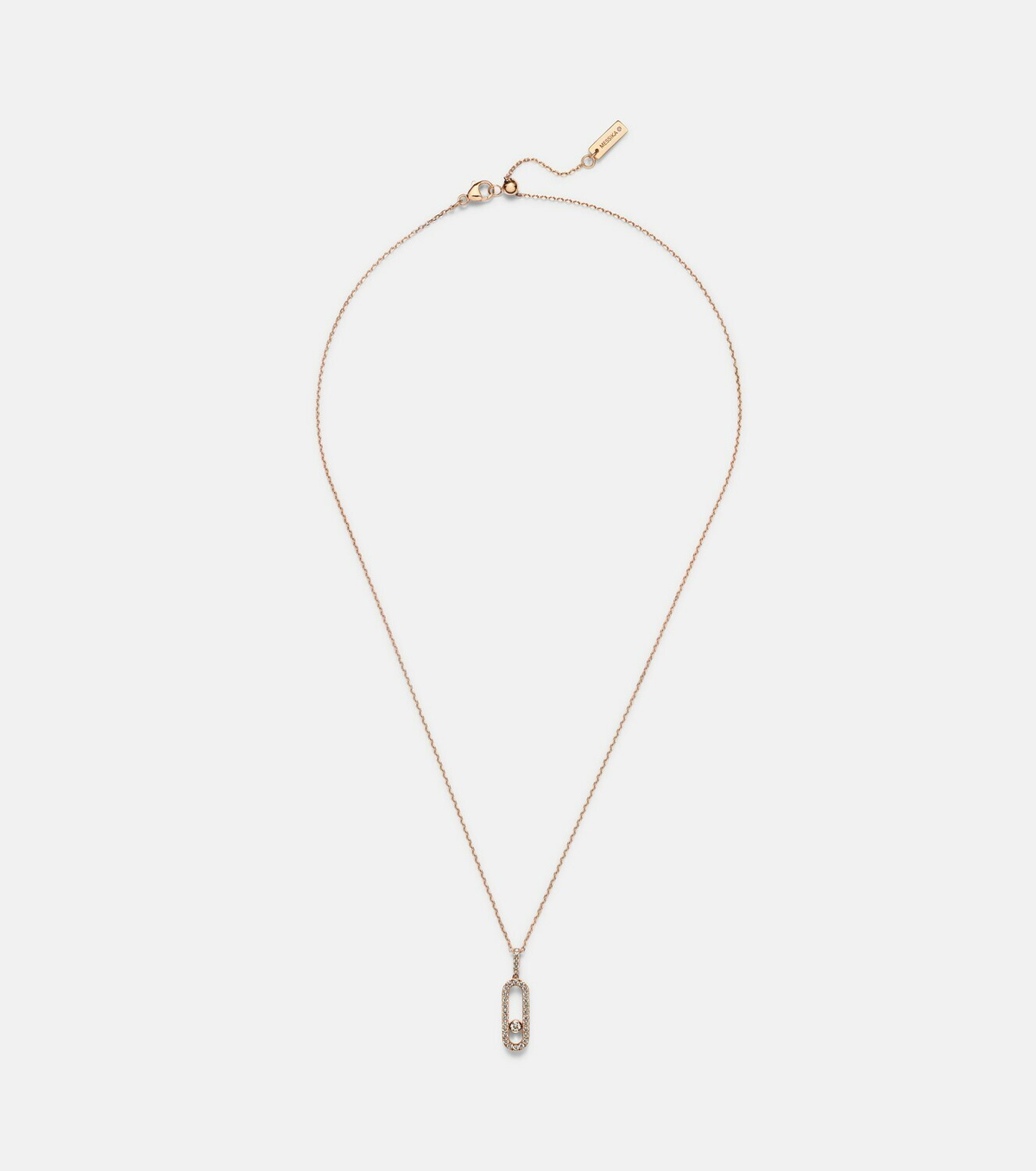 Messika Move Uno Large 18kt rose gold necklace with diamonds