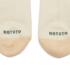 RoToTo Retro Athletic Ankle Sock in Charcoal/Grey