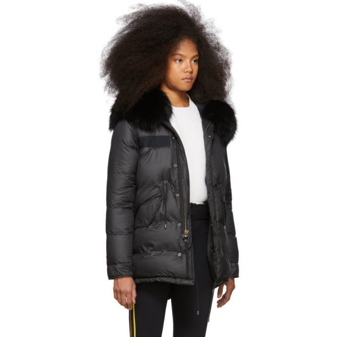 Mr and Mrs Italy Black Down Puffer Parka