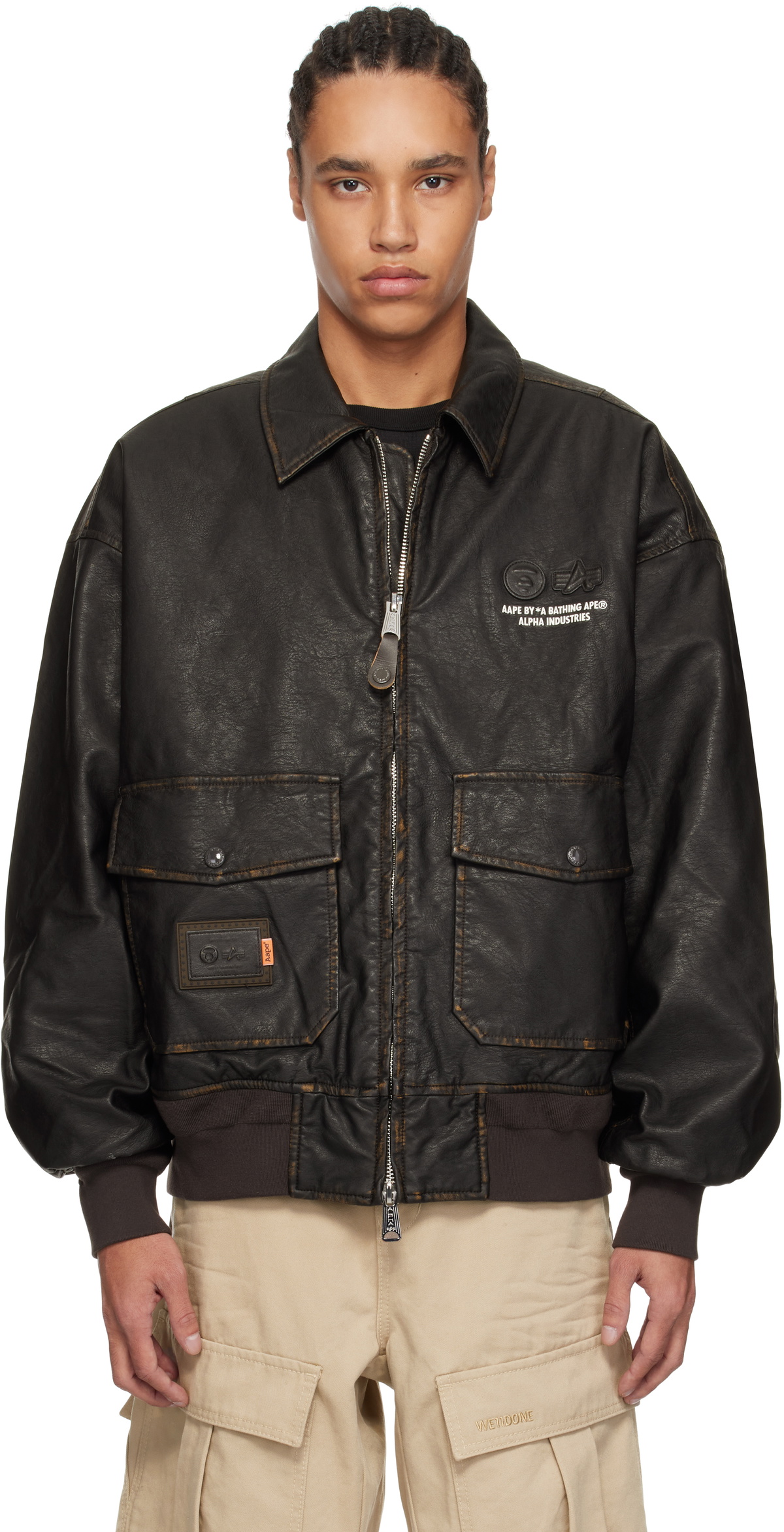 AAPE by A Bathing Ape Reversible Black & Orange Alpha