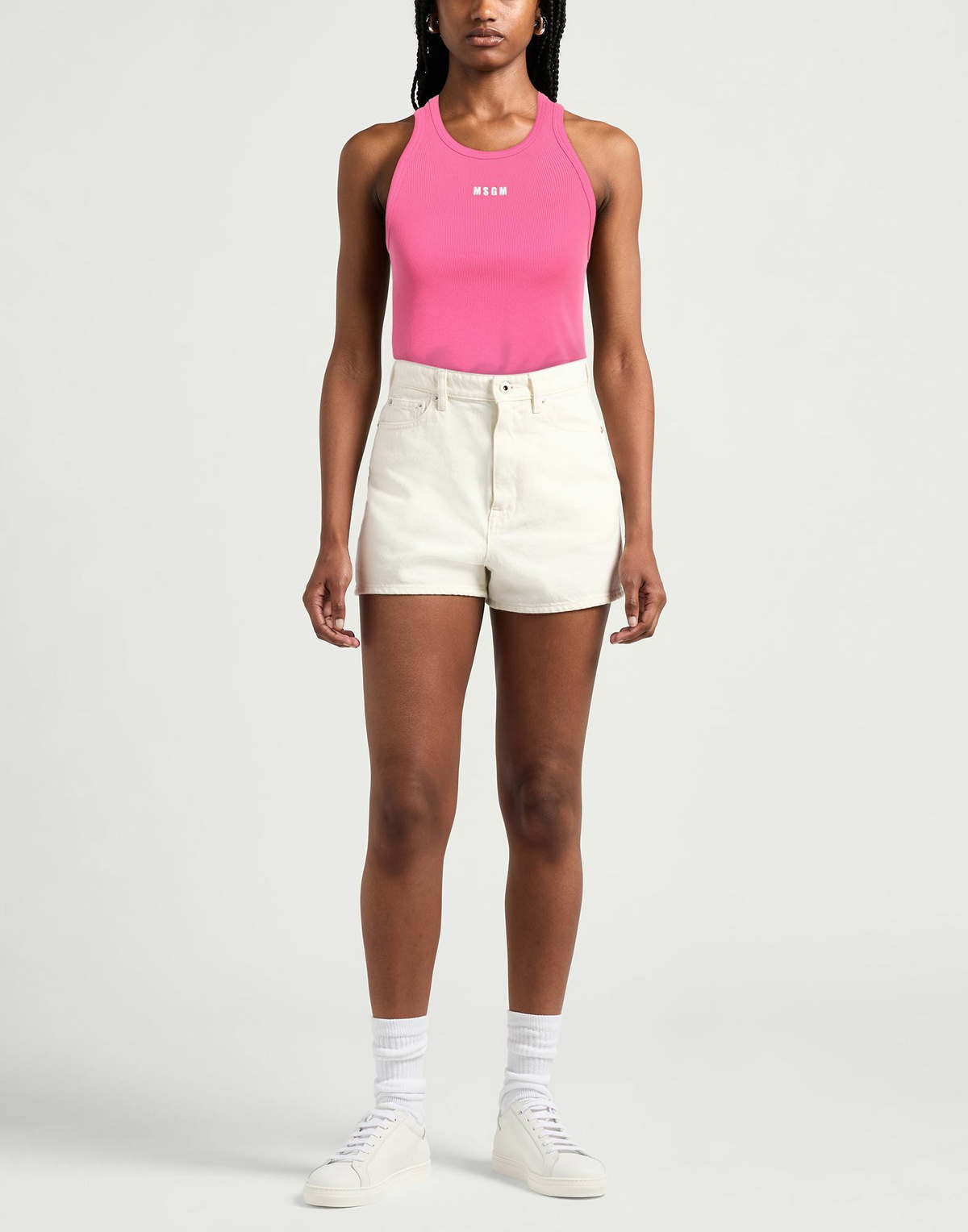 Msgm Womens Tank top Fuchsia