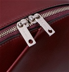 Valextra - My Logo Leather Backpack - Men - Burgundy