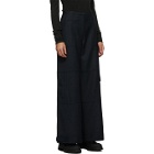 GANNI Navy Wool Suiting Trousers