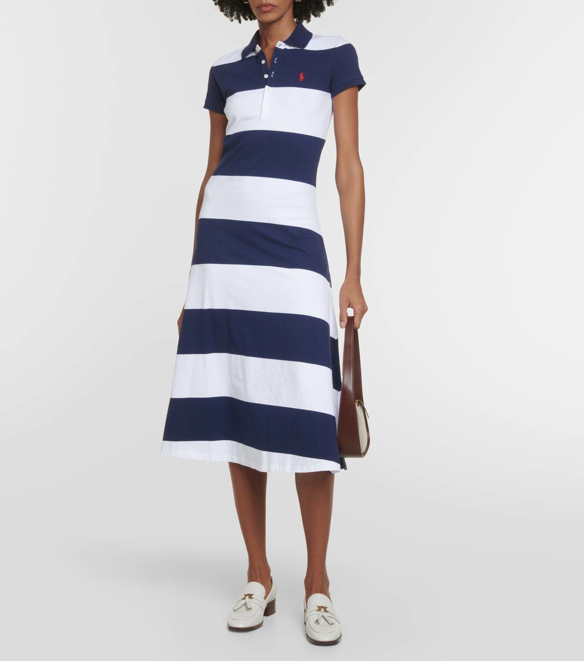 Polo Ralph Lauren Striped mesh polo midi dress Polo Ralph Lauren