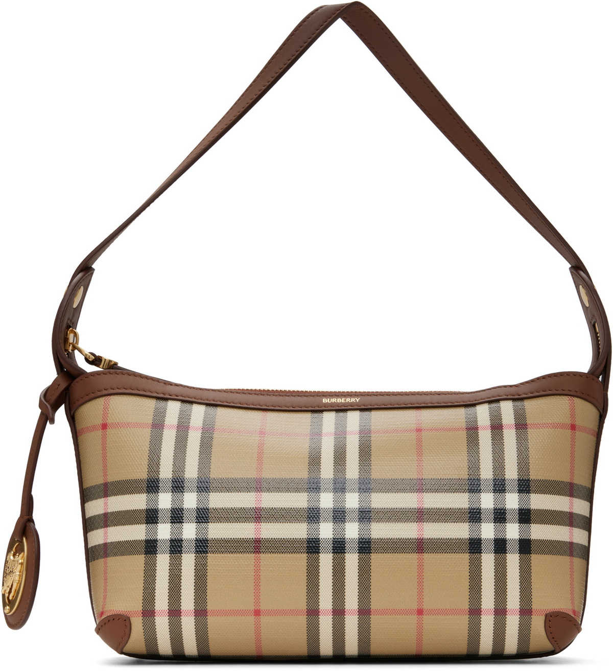 Burberry Beige Mini Check Shoulder Bag