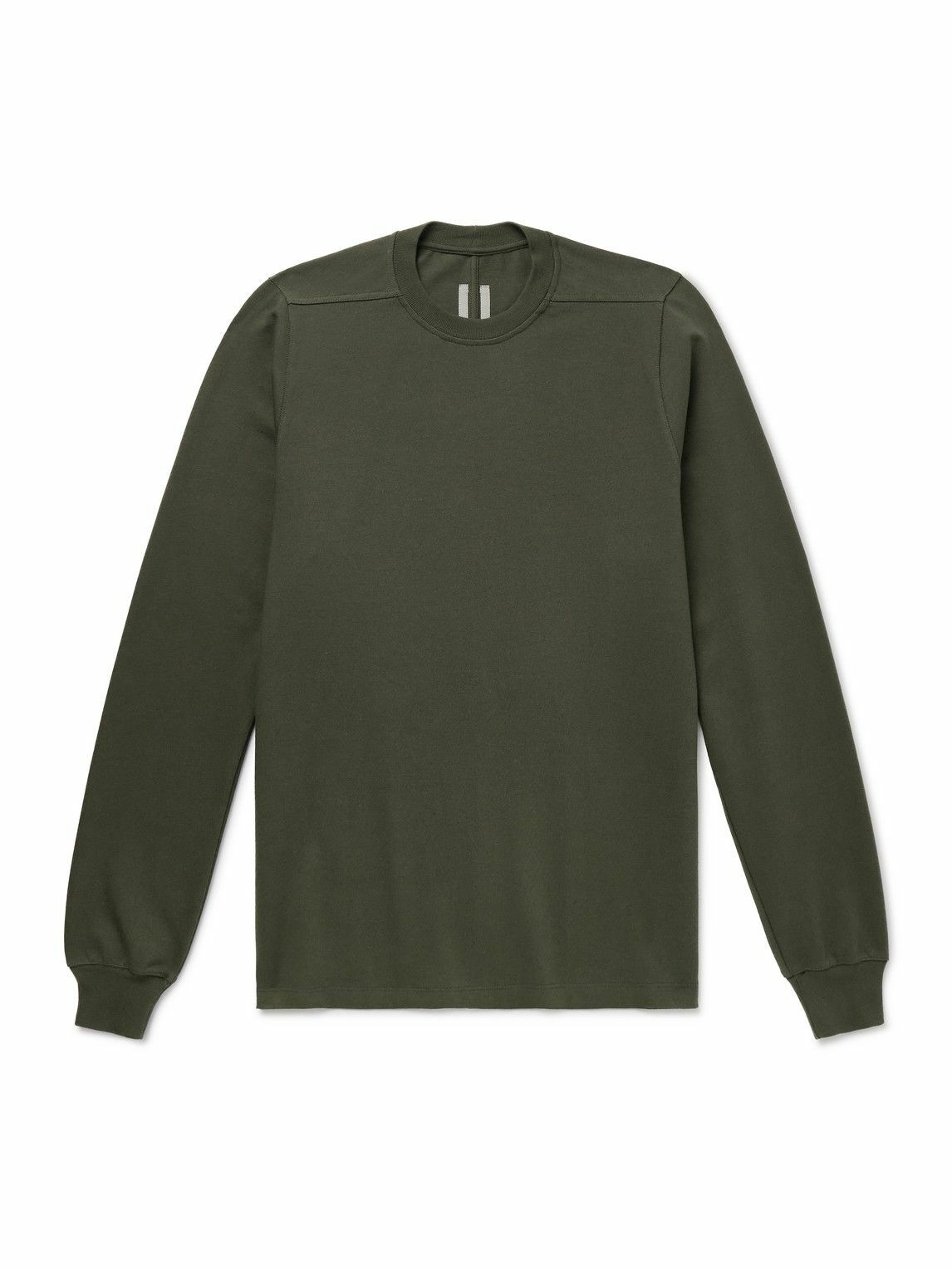 RICK OWENS リックオウエンス 'Brad' Green Crewneck T-Shirt RICK OWENS Brad cotton T-shirt | Harvey Nichols