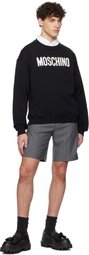 Moschino Black 'Moschino' Institutional Sweatshirt