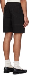 COOR Black Contrast-Stitching Active Shorts