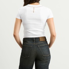 Marine Serre Women's Trompe-L'Oeil Jewelry Baby Fit T-Shirt in White